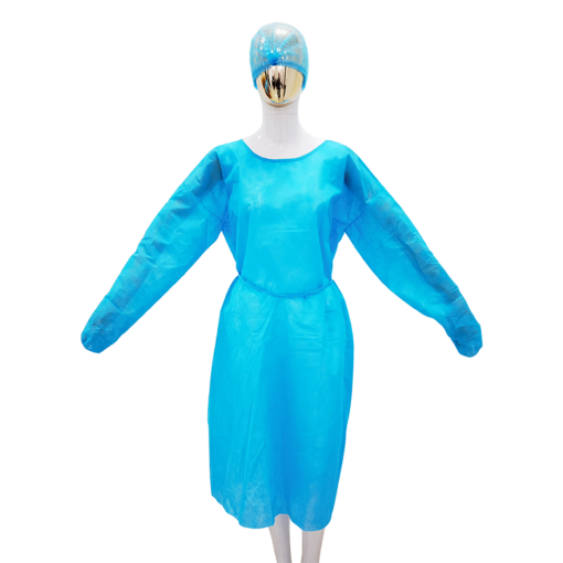Medical Gown with Elastic Cuffs, PP Non-woven, Non-sterile