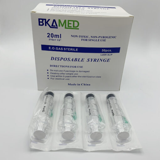 3-part Disposable Medical Syringes with Needles PE/Blister packing