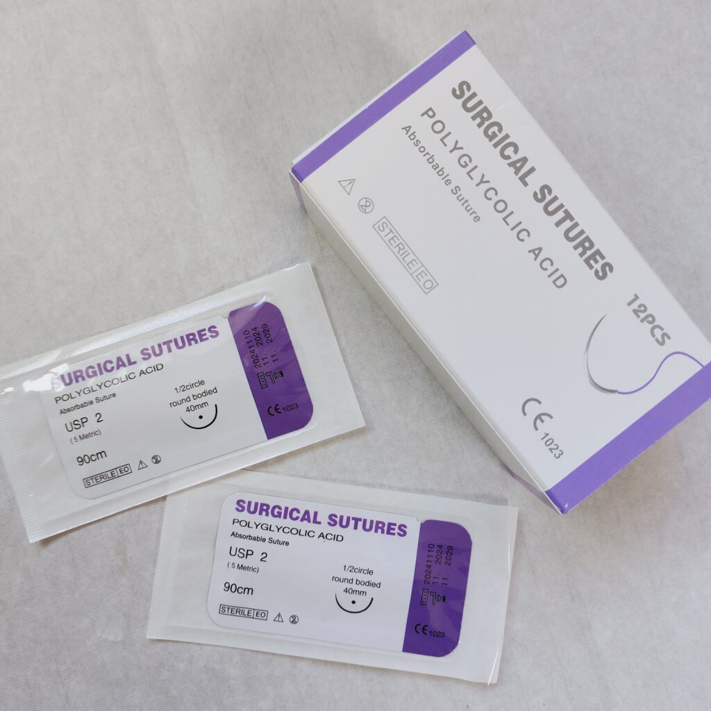 Polyglycolic Acid (PGA) Rapid Absorbable Surgical Suture with Needle